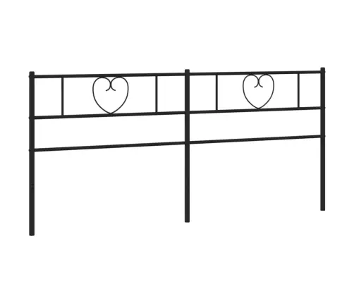 Gultas Galvgalis, Metāls, Melns, 193 Cm Vidaxl