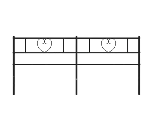 Gultas Galvgalis, Metāls, Melns, 193 Cm Vidaxl