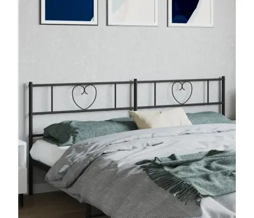 Gultas Galvgalis, Metāls, Melns, 193 Cm Vidaxl