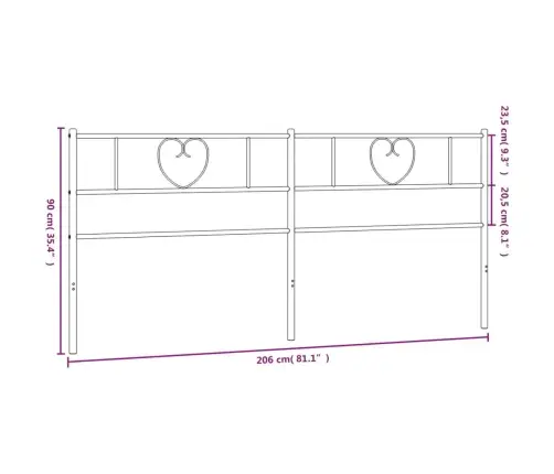 Metallist Voodipeats, Must, 200 Cm