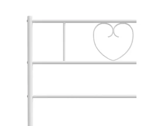 Gultas Rāmis Ar Galvgali, Balts Metāls, 80X200 Cm Vidaxl