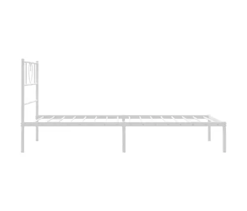 Metalinis Lovos Rėmas Su Galvūgaliu, Baltos Spalvos, 107X203Cm Metalinis Lovos Rėmas Su Galvūgaliu, Baltos Spalvos, 107X203Cm