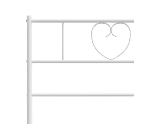 Metalinis Lovos Rėmas Su Galvūgaliu, Baltos Spalvos, 107X203Cm Metalinis Lovos Rėmas Su Galvūgaliu, Baltos Spalvos, 107X203Cm
