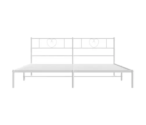 Metalinis Lovos Rėmas Su Galvūgaliu, Baltos Spalvos, 183X213Cm