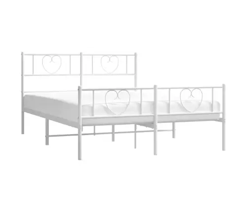 Lovos Rėmas Su Galvūgaliu/Kojūgaliu, Baltas, 120X190cm Metalas