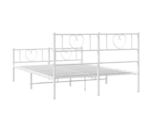 Lovos Rėmas Su Galvūgaliu/Kojūgaliu, Baltas, 120X190cm Metalas
