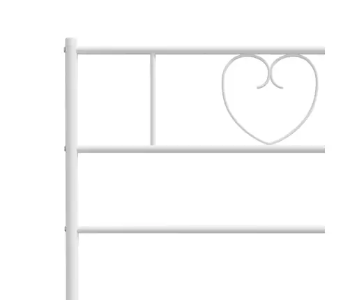 Gultas Rāmis Ar Galvgali Un Kājgali, Balts Metāls, 183X213 Cm Vidaxl