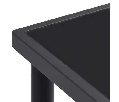 7-Osaline Aia Söögimööbli Komplekt, Must, Teras Ja Tekstileen