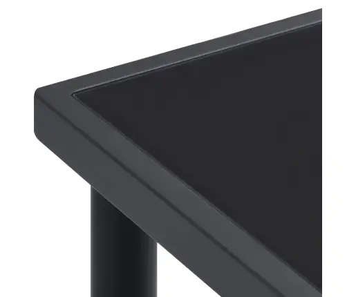 9-Daļīgs Dārza Mēbeļu Komplekts, Tekstilēns Un Tērauds, Melns Vidaxl