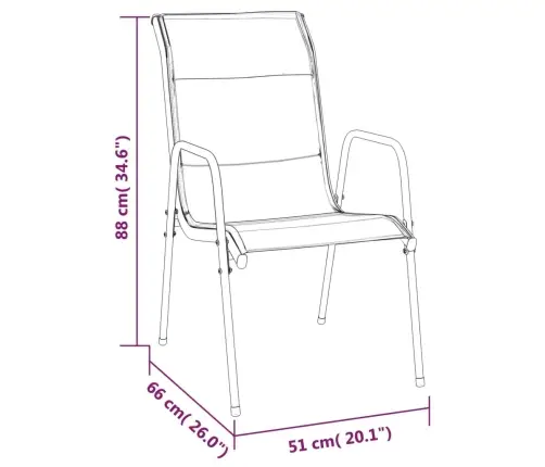 5-Daļīgs Dārza Mēbeļu Komplekts, Tekstilēns Un Tērauds, Melns Vidaxl