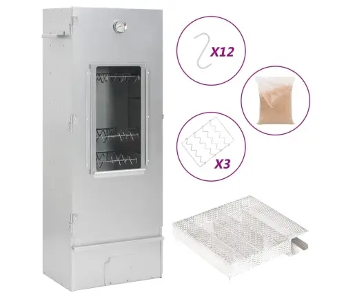 Krosnis-Rūkykla Su Šalto Rūkymo Generatoriumi, Plienas Krosnis-Rūkykla Su Šalto Rūkymo Generatoriumi, Plienas