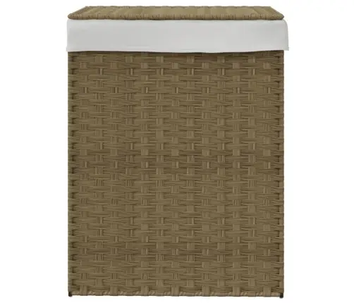 Veļas Grozs Ar Vāku, 46X33X60 Cm, Mākslīgā Rotangpalma Vidaxl