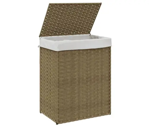 Veļas Grozs Ar Vāku, 46X33X60 Cm, Mākslīgā Rotangpalma Vidaxl