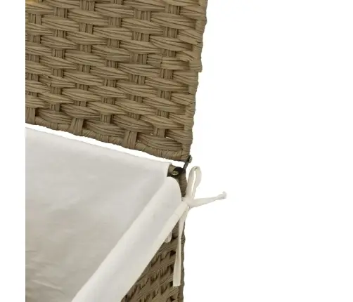 Veļas Grozs Ar Vāku, 46X33X60 Cm, Mākslīgā Rotangpalma Vidaxl