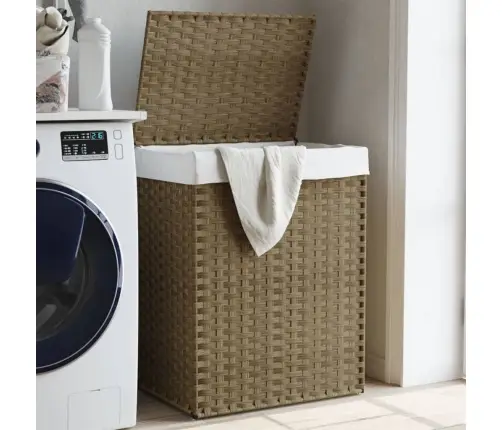 Veļas Grozs Ar Vāku, 46X33X60 Cm, Mākslīgā Rotangpalma Vidaxl