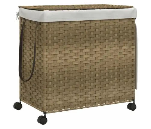 Ratastega Pesukorv, 60 X 35 X 60,5 cm Rotang