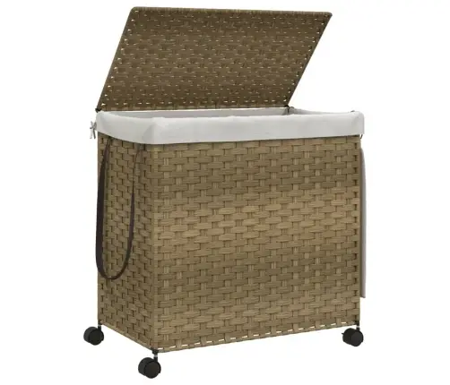 Ratastega Pesukorv, 60 X 35 X 60,5 cm Rotang