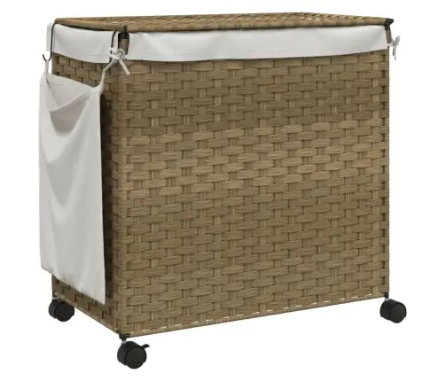 Ratastega Pesukorv, 60 X 35 X 60,5 cm Rotang