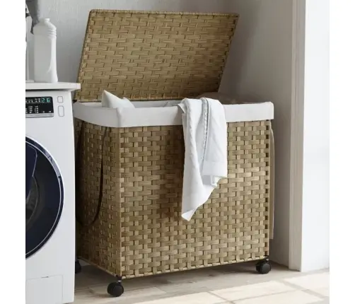 Ratastega Pesukorv, 60 X 35 X 60,5 cm Rotang