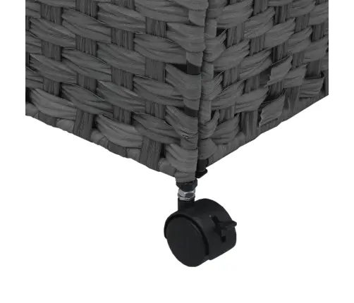 Veļas Grozs Ar Riteņiem, Pelēks, 60X35X60,5 Cm, Rotangpalma Vidaxl