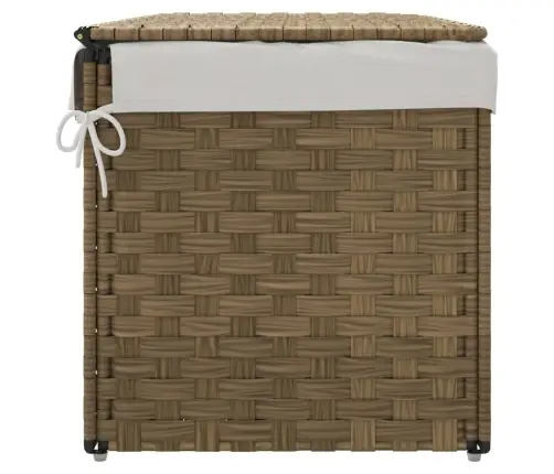 Veļas Grozs Ar Vāku, 55,5X35X34 Cm, Mākslīgā Rotangpalma Vidaxl