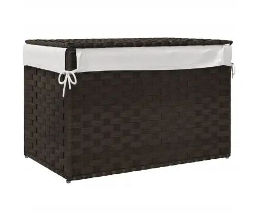 Skalbinių Krepšys Su Dangčiu, Rudas, 55,5X35X34cm Poliratanas