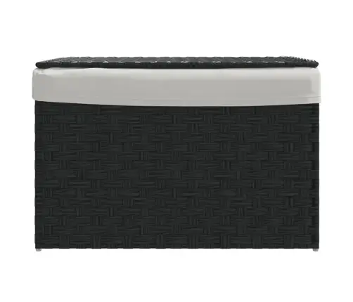 Skalbinių Krepšys Su Dangčiu, Juodas, 55,5X35X34cm Poliratanas