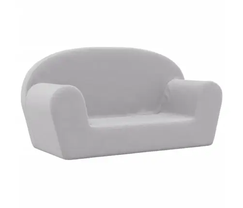 Divvietīgs Bērnu Dīvāns, Gaiši Pelēks, Mīksts Plīšs Vidaxl