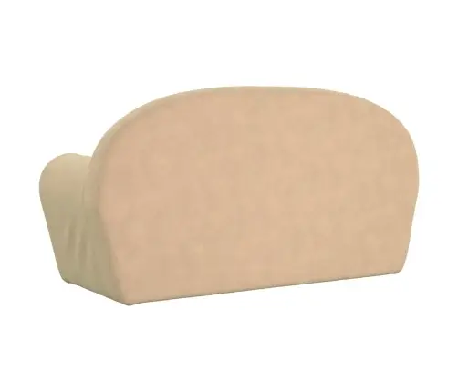 Dvivietė Vaikiška Sofa, Kreminės Spalvos, Minkštas Pliušas