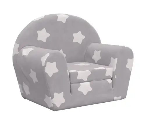Laste Diivanvoodi Tähtedega, Helehall, Pehme Plüüs