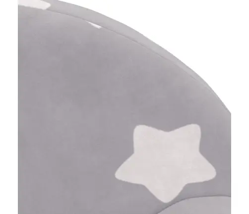 Laste Diivanvoodi Tähtedega, Helehall, Pehme Plüüs