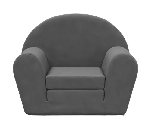 Bērnu Dīvāngulta, Antracītpelēka, Mīksts Plīšs Vidaxl