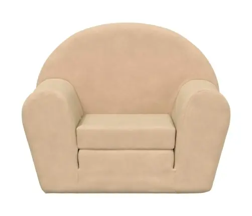 Bērnu Dīvāngultas, Krēmkrāsas, Mīksts Plīšs Vidaxl