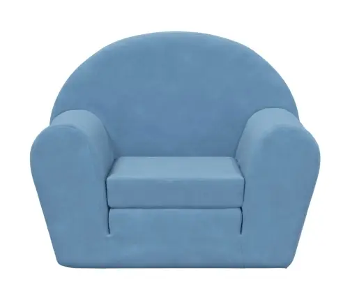 Bērnu Dīvāngulta, Zila, Mīksts Plīšs Vidaxl