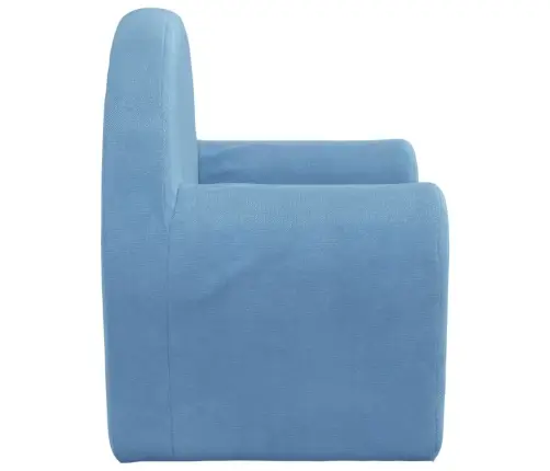 Bērnu Dīvāngulta, Zila, Mīksts Plīšs Vidaxl