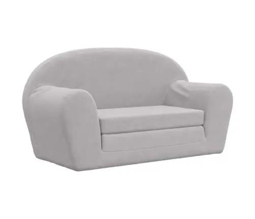 Divvietīga Bērnu Dīvāngulta, Gaiši Pelēka, Plīšs Vidaxl