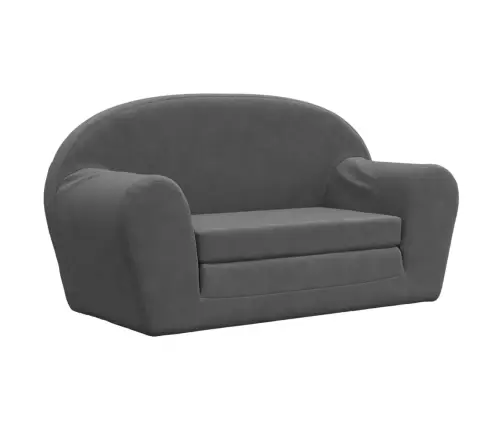 Vaikiška Dvivietė Sofa-Lova, Antracito, Minkštas Pliušas