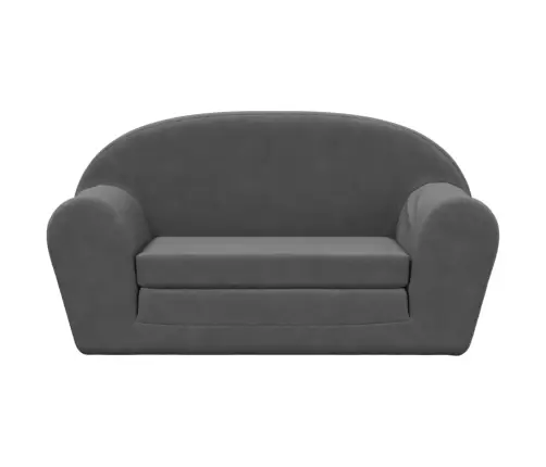 Vaikiška Dvivietė Sofa-Lova, Antracito, Minkštas Pliušas
