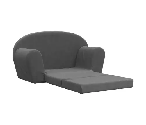 Vaikiška Dvivietė Sofa-Lova, Antracito, Minkštas Pliušas