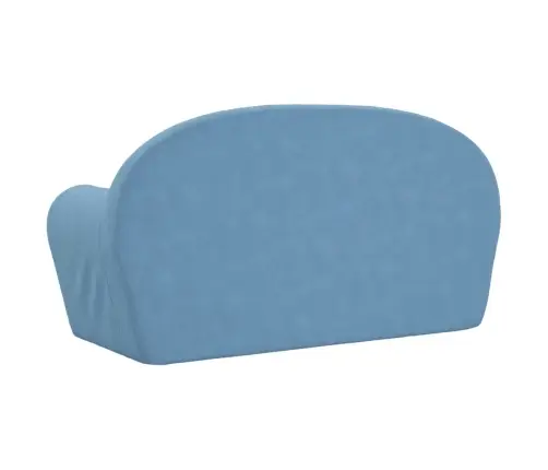 Divvietīga Bērnu Dīvāngulta, Zila, Mīksts Plīšs Vidaxl