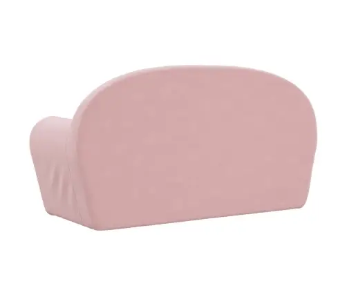 Divvietīga Bērnu Dīvāngulta, Rozā, Mīksts Plīšs Vidaxl