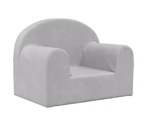 Bērnu Dīvāns, Gaiši Pelēks, Mīksts Plīšs Vidaxl