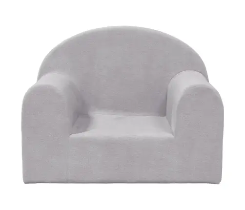 Bērnu Dīvāns, Gaiši Pelēks, Mīksts Plīšs Vidaxl