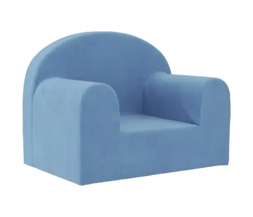 Bērnu Dīvāns, Zils, Mīksts Plīšs Vidaxl