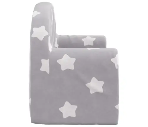 2-Kohaline Lastediivan Tähtedega, Helehall, Pehme Plüüs