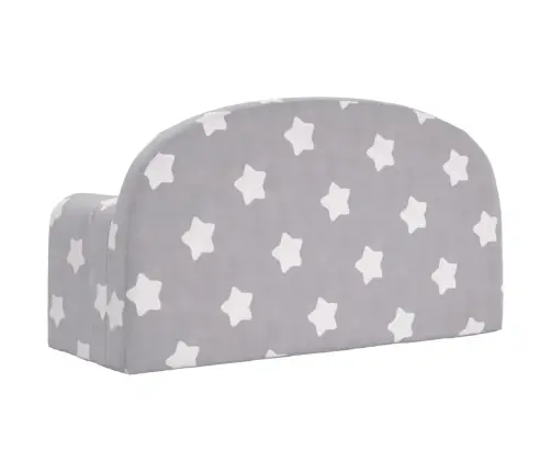 2-Kohaline Lastediivan Tähtedega, Helehall, Pehme Plüüs