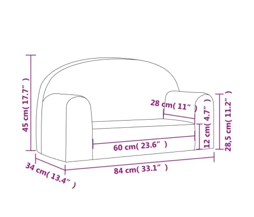 2-Kohaline Lastediivan Tähtedega, Helehall, Pehme Plüüs
