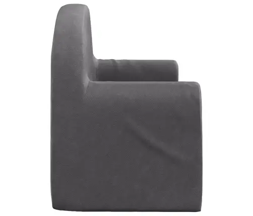 Divvietīgs Bērnu Dīvāns, Antracītpelēks, Mīksts Plīšs Vidaxl