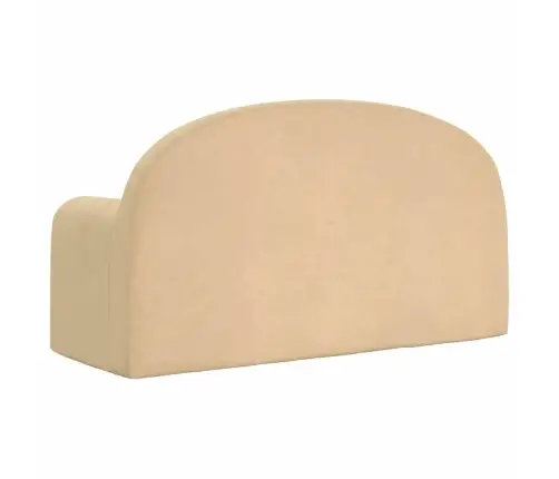 Dvivietė Vaikiška Sofa, Kreminės Spalvos, Minkštas Pliušas