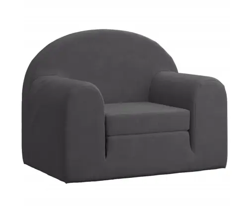 Bērnu Dīvāngulta, Antracītpelēka, Mīksts Plīšs Vidaxl